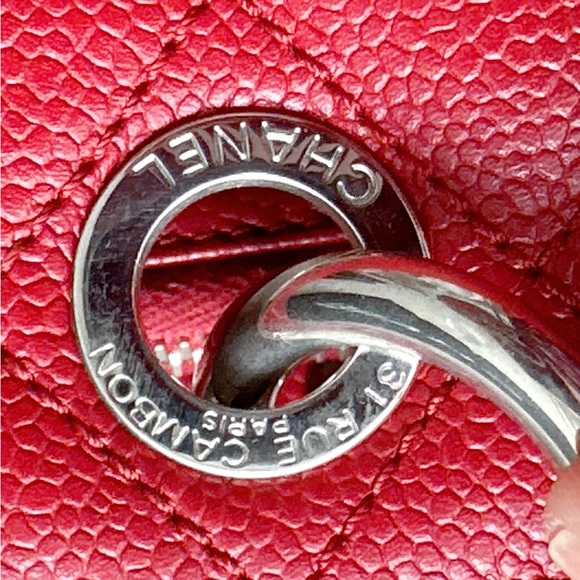 CHANEL Red Caviar GST Tote with Silver Hardware - Picture 14 of 16